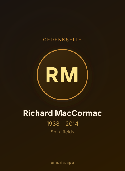 Gedenkportrait von Richard MacCormac