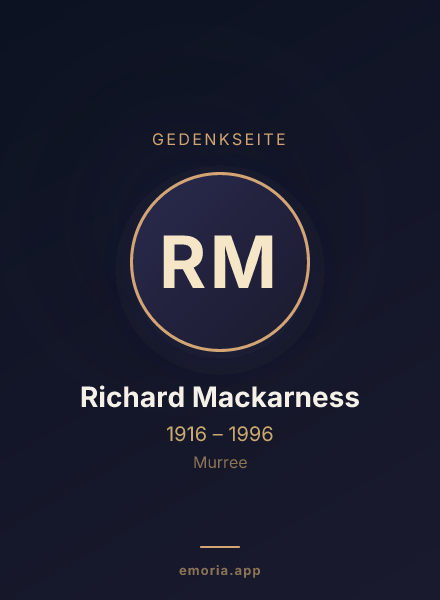 Gedenkportrait von Richard Mackarness