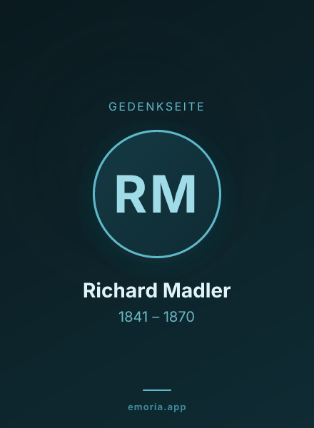 Gedenkportrait von Richard Madler
