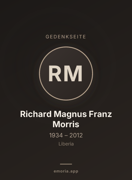 Gedenkportrait von Richard Magnus Franz Morris
