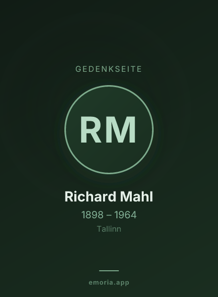 Gedenkportrait von Richard Mahl