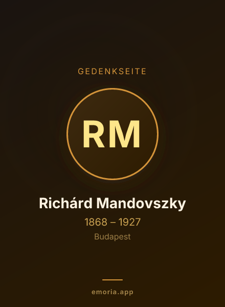 Gedenkportrait von Richárd Mandovszky