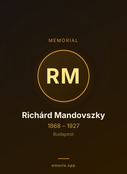 Memorial portrait of Richárd Mandovszky