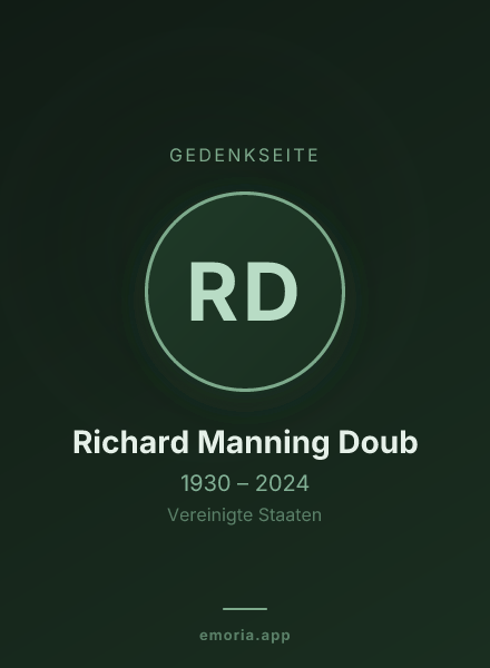 Gedenkportrait von Richard Manning Doub