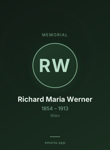 Memorial portrait of Richard Maria Werner