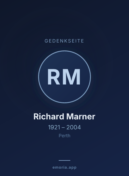 Gedenkportrait von Richard Marner