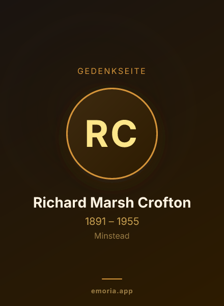 Gedenkportrait von Richard Marsh Crofton