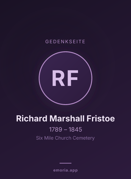 Gedenkportrait von Richard Marshall Fristoe