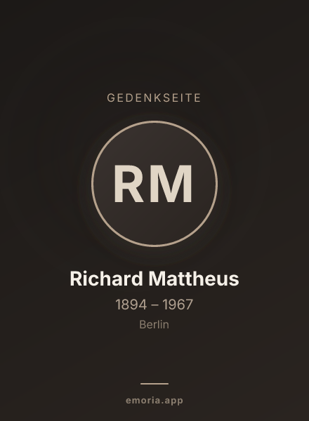 Gedenkportrait von Richard Mattheus