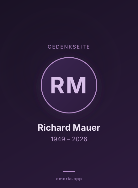 Gedenkportrait von Richard Mauer