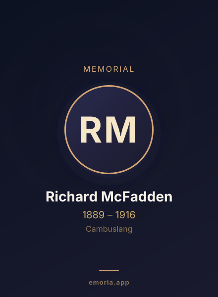 Memorial portrait of Richard McFadden
