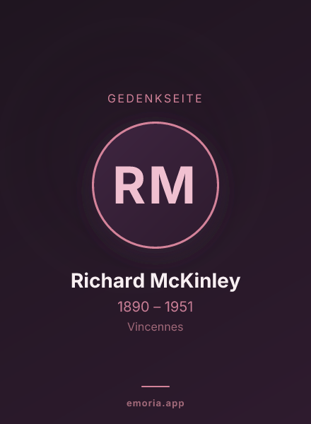 Gedenkportrait von Richard McKinley