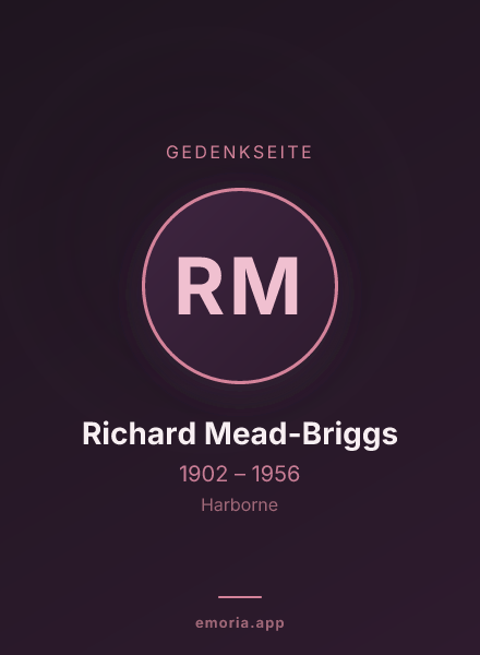 Gedenkportrait von Richard Mead-Briggs