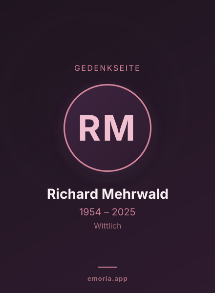 Gedenkportrait von Richard Mehrwald