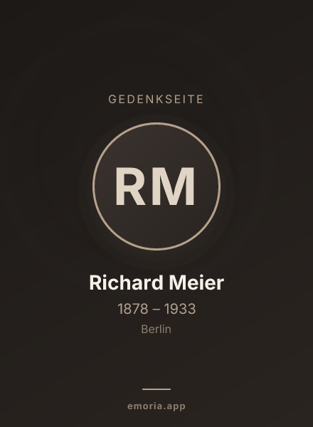 Gedenkportrait von Richard Meier