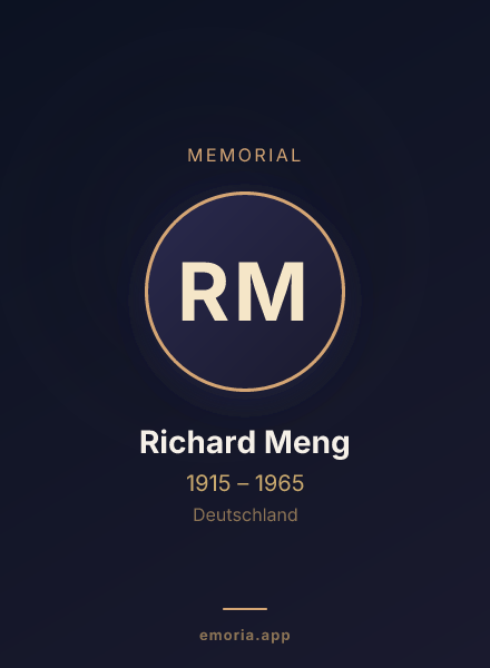 Memorial portrait of Richard Meng