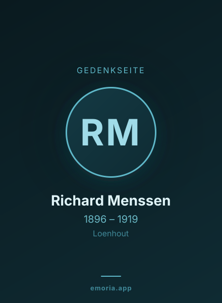 Gedenkportrait von Richard Menssen