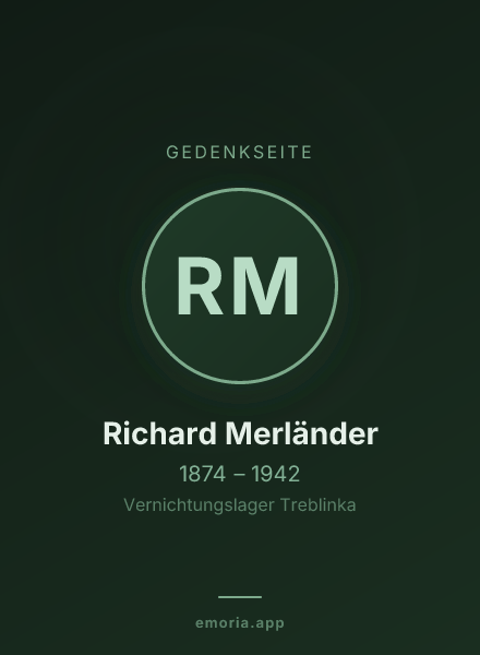 Gedenkportrait von Richard Merländer