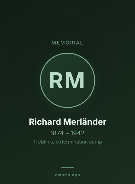Memorial portrait of Richard Merländer