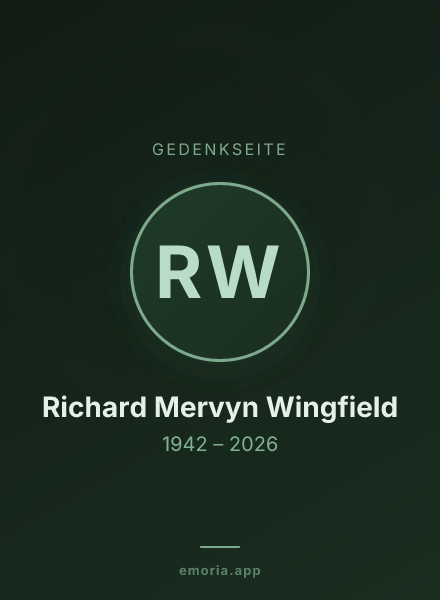Gedenkportrait von Richard Mervyn Wingfield