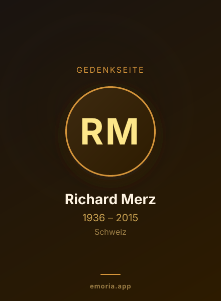 Gedenkportrait von Richard Merz