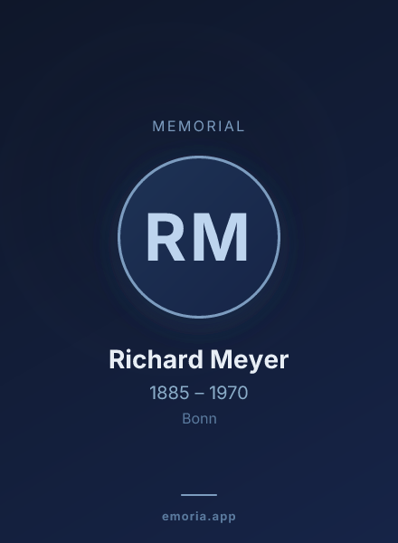 Memorial portrait of Richard Meyer