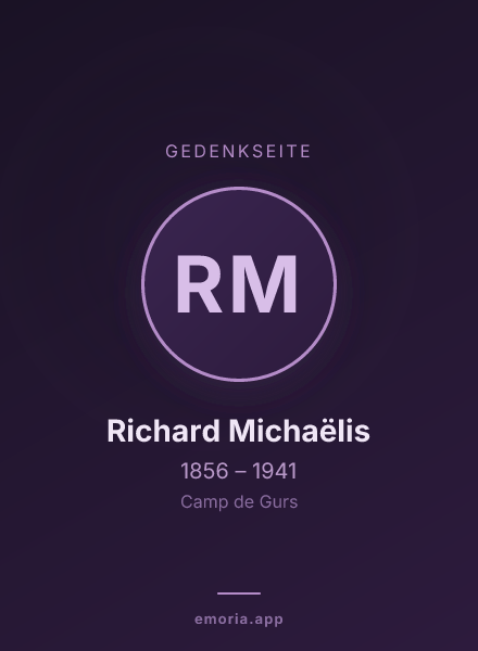 Gedenkportrait von Richard Michaëlis