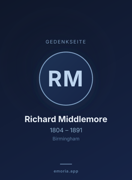 Gedenkportrait von Richard Middlemore