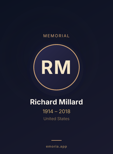 Memorial portrait of Richard Millard