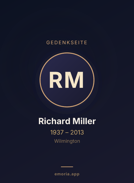 Gedenkportrait von Richard Miller