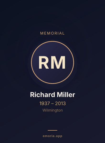 Memorial portrait of Richard Miller