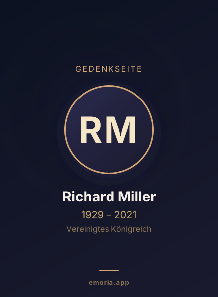 Gedenkportrait von Richard Miller