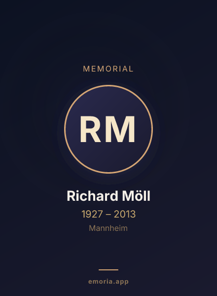Memorial portrait of Richard Möll