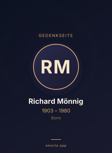 Gedenkportrait von Richard Mönnig