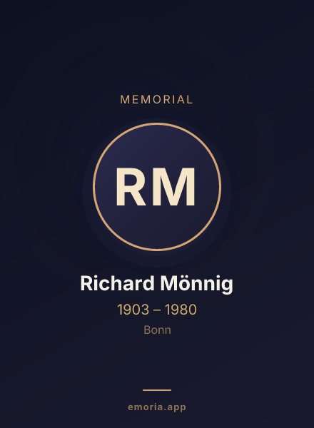 Memorial portrait of Richard Mönnig