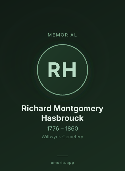Memorial portrait of Richard Montgomery Hasbrouck