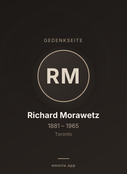 Gedenkportrait von Richard Morawetz