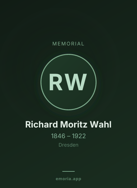 Memorial portrait of Richard Moritz Wahl