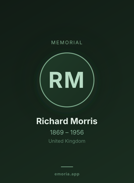 Memorial portrait of Richard Morris