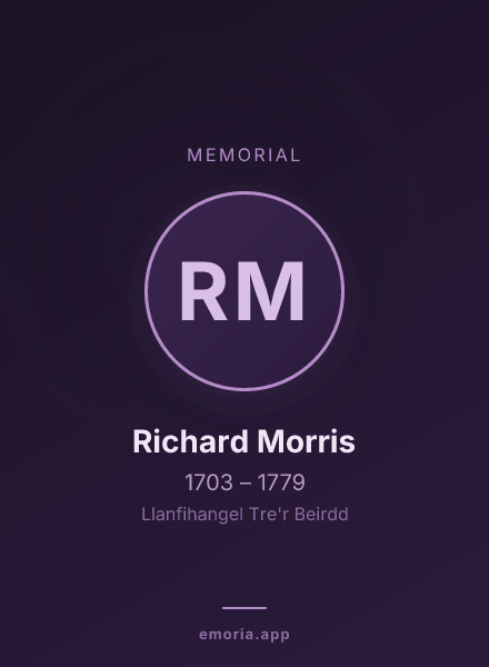 Memorial portrait of Richard Morris