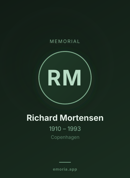 Memorial portrait of Richard Mortensen