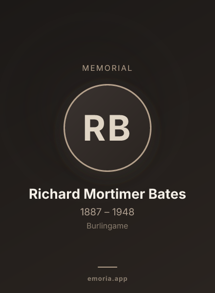 Memorial portrait of Richard Mortimer Bates