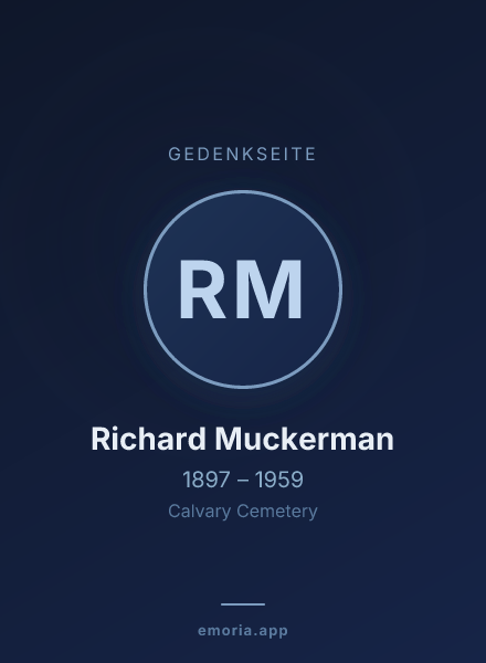 Gedenkportrait von Richard Muckerman