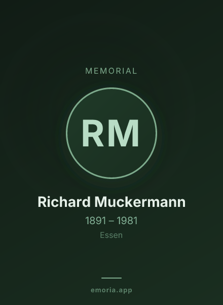 Memorial portrait of Richard Muckermann