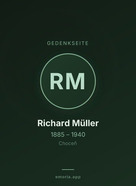 Gedenkportrait von Richard Müller