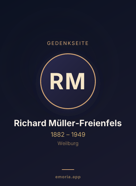 Gedenkportrait von Richard Müller-Freienfels