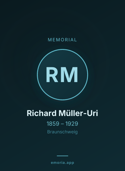 Memorial portrait of Richard Müller-Uri