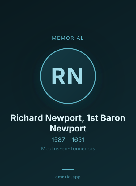 Memorial portrait of Richard Newport, 1st Baron Newport