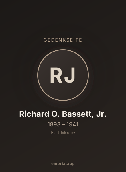 Gedenkportrait von Richard O. Bassett, Jr.