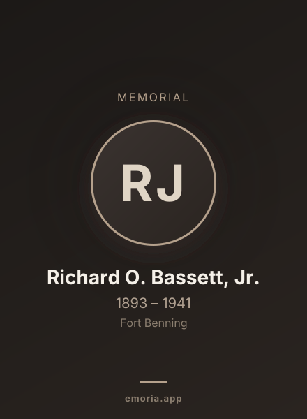 Memorial portrait of Richard O. Bassett, Jr.